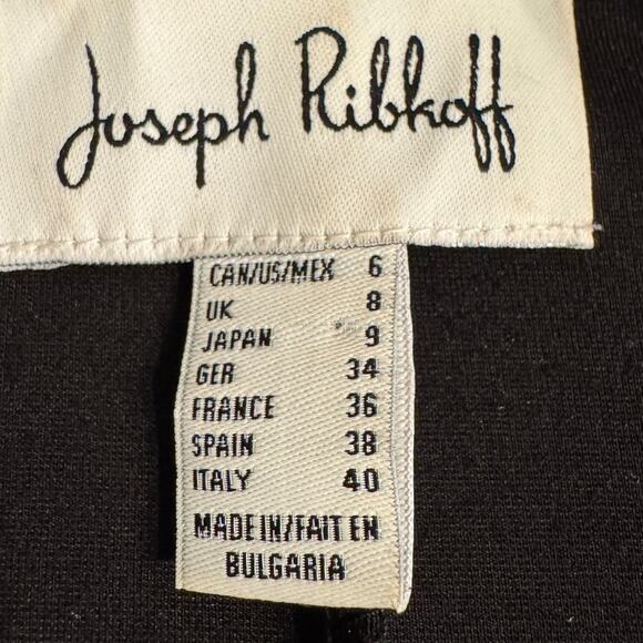 Joseph Ribkoff jacket military style black Ponte knit with gold buttons Sz 6 - Picture 8 of 10